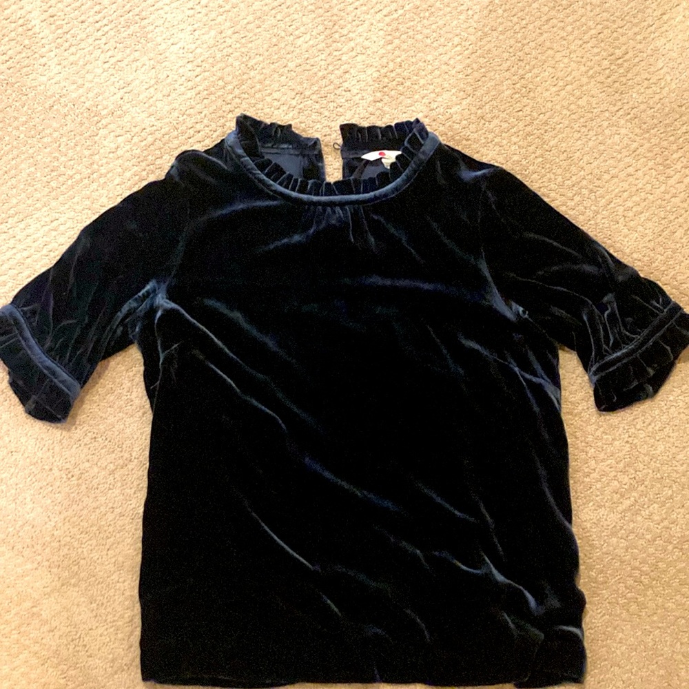 Boden velvet navy blouse